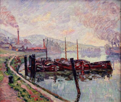 石炭はしけ 作： Jean Baptiste Armand Guillaumin